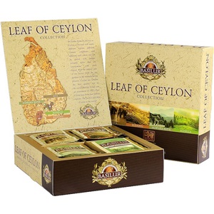 Basilur Leaf Of Ceylon sada černých a zeleného čaje 40ks ALU