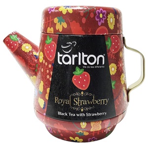 Tarlton Royal jahodový černý čaj konvička plech 100g