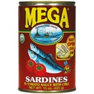 MEGA sardinky v tomatové omáčce s chilli 425g