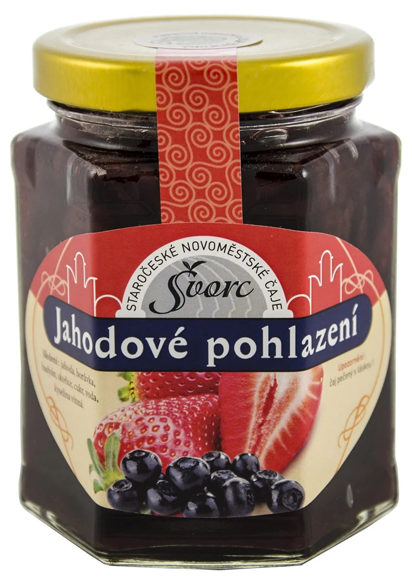 Švorc Pečený čaj Jahodové pohlazení sklo 275ml