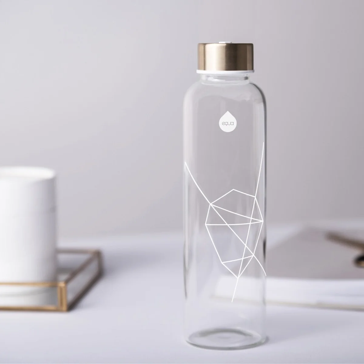 Equa láhev Mismatch White sklo 750ml