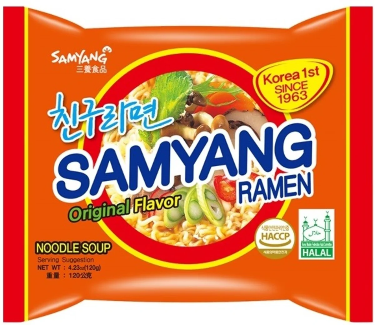 Samyang Original Ramen 120g – pohled zepředu