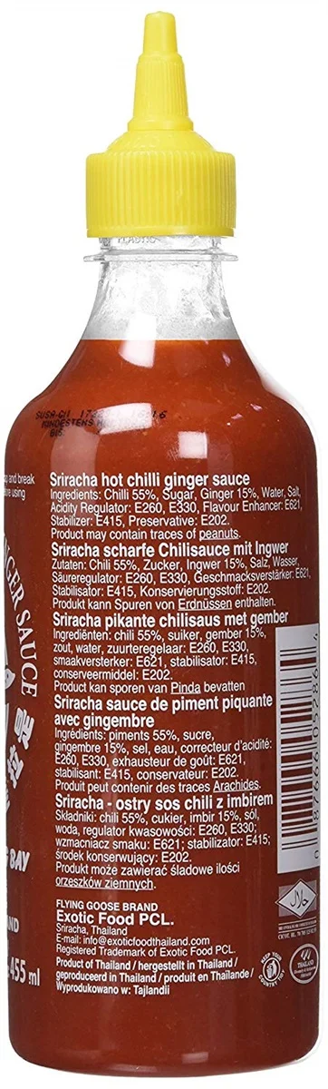Flying Goose Sriracha zázvorová chilli omáčka 455ml