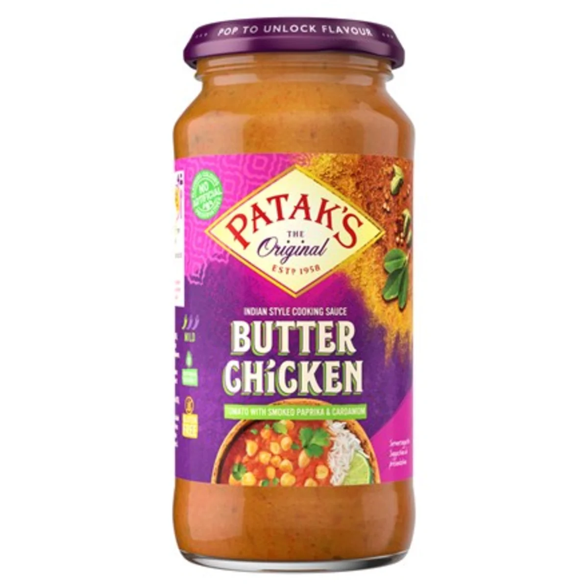 Patak's Butter chicken indická omáčka sklo 450g