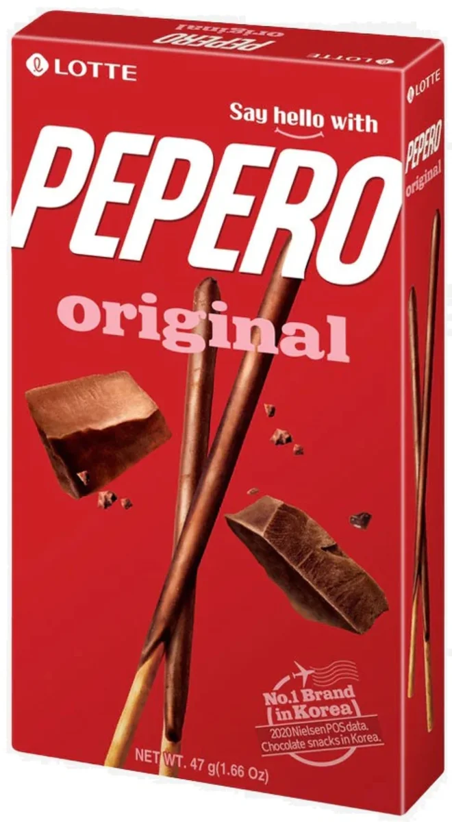 Lotte Pepero Original tyčinky s čokoládovou polevou 47g
