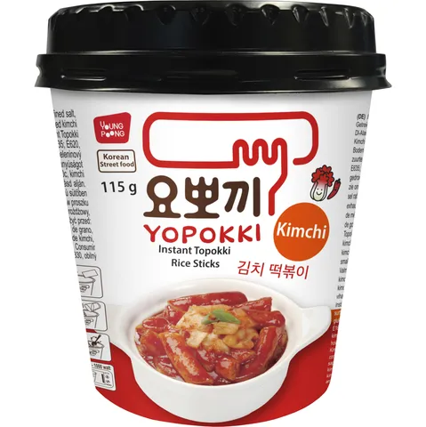 Yopokki Kimchi instantní rýžové tteokbokki 115g