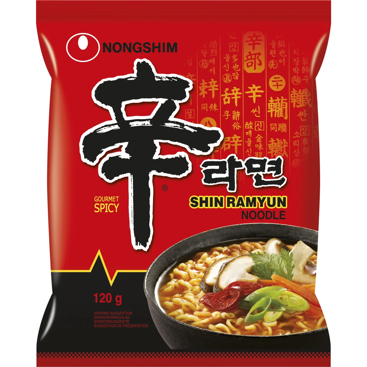 Nongshim Shin Ramyun 120g – pohled zepředu