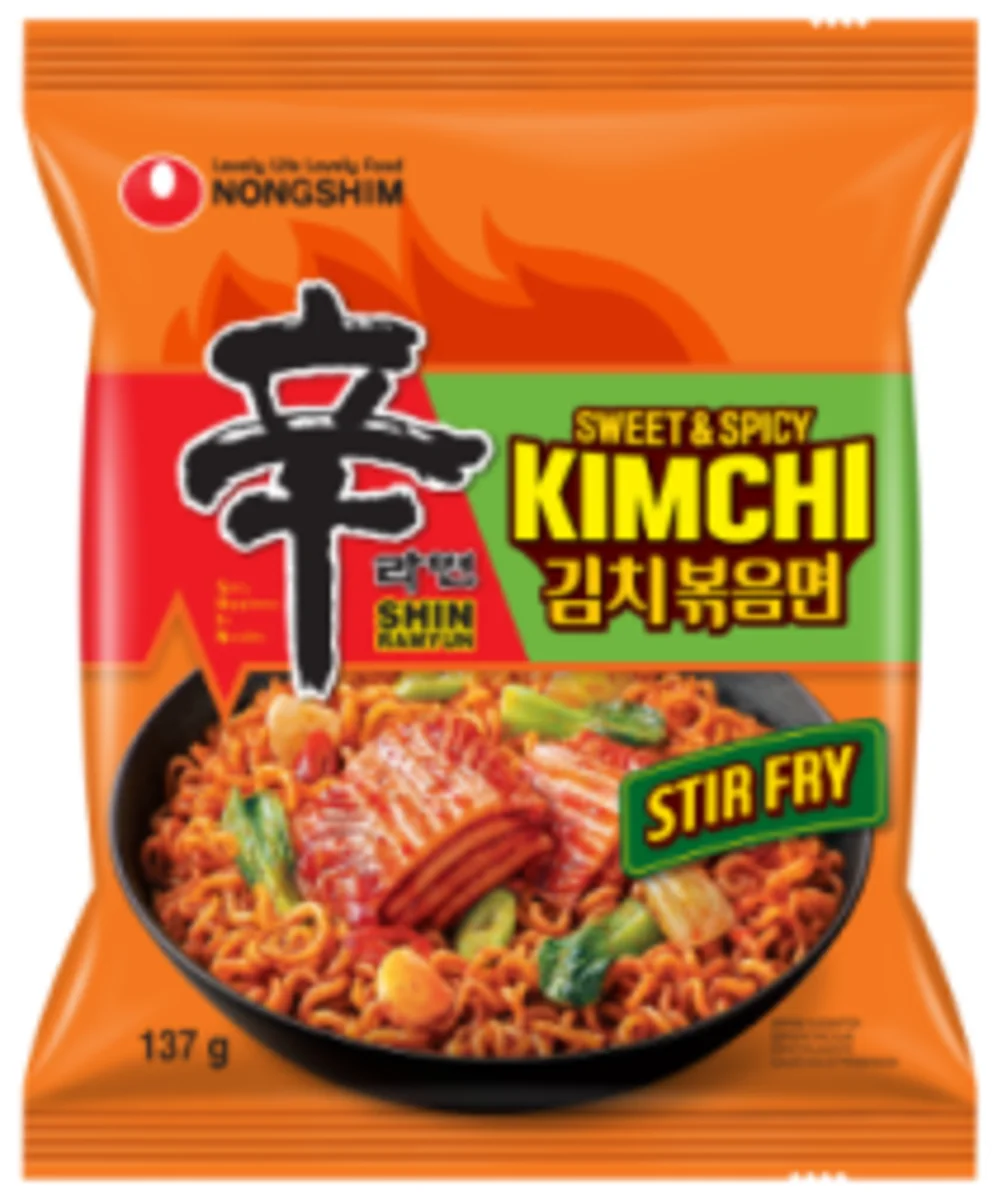 Nongshim Kimchi Stir-fry ramyun 137g – pohled zepředu