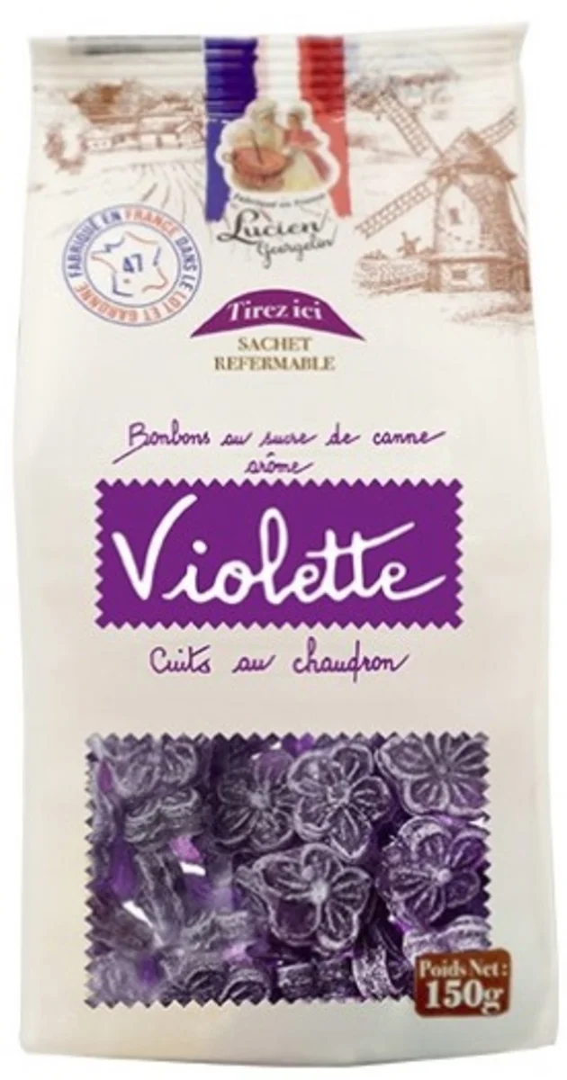 Lucien Georgelin bonbony fialkové 150g – pohled zepředu