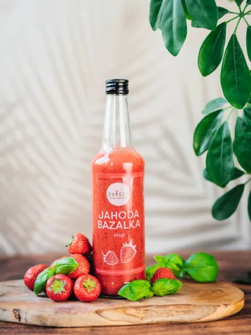 Osvěžo Jahodový sirup s bazalkou 500 ml
