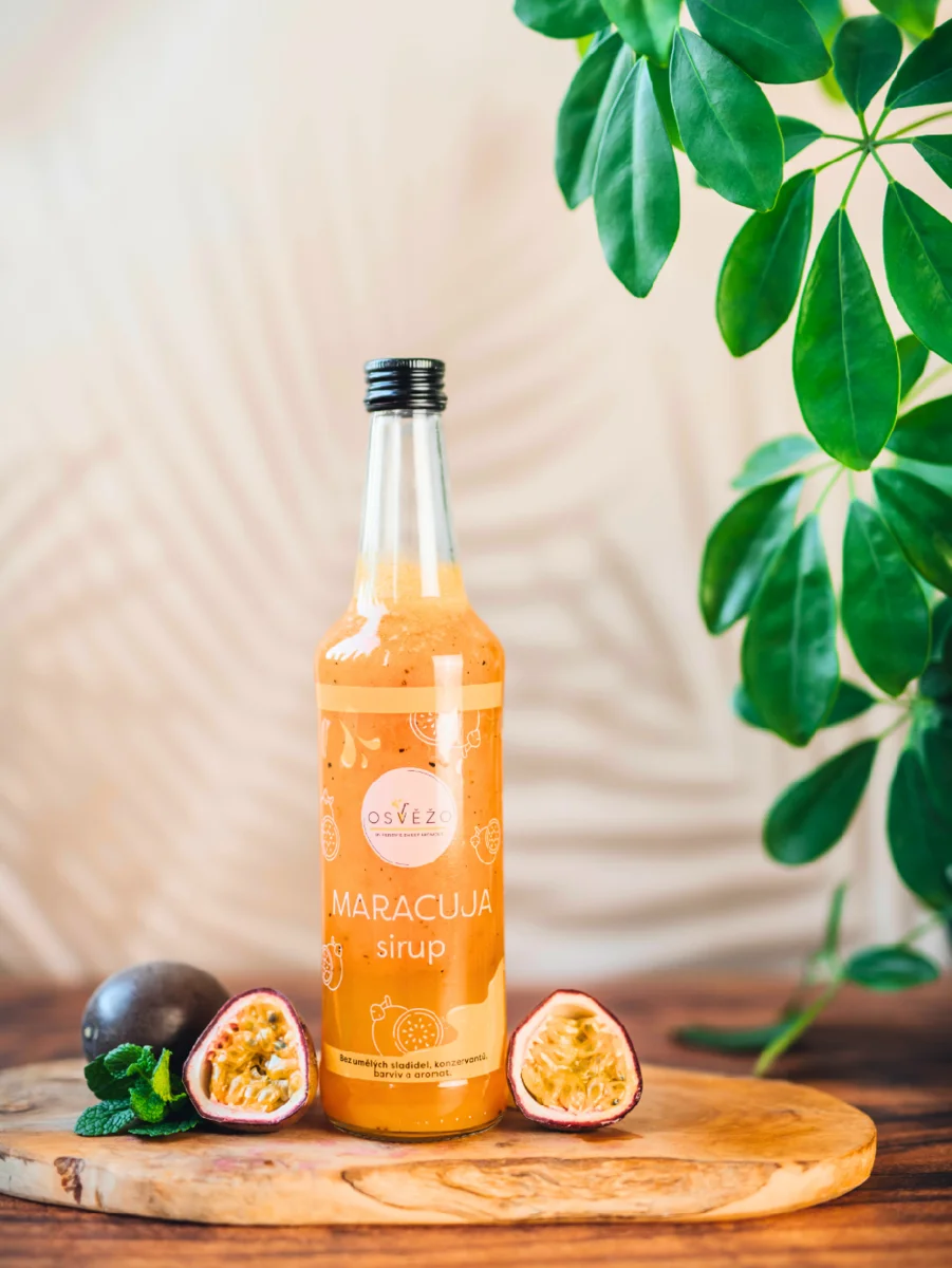 Osvěžo sirup Maracuja 500 ml – pohled zepředu