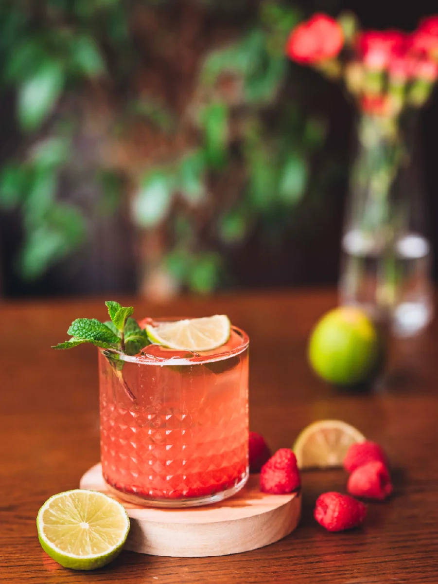 Osvěžo Malinový sirup s mátou 500 ml – připravený pokrm