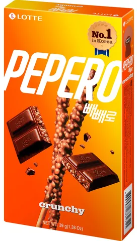 Lotte Pepero Crunchy extra křupavé tyčinky v čokoládě 39g