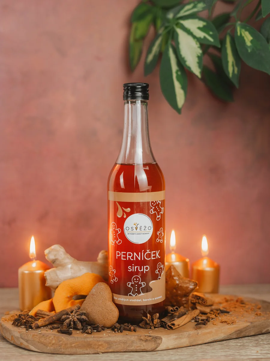 Osvěžo sirup Perníček 500 ml – pohled zepředu