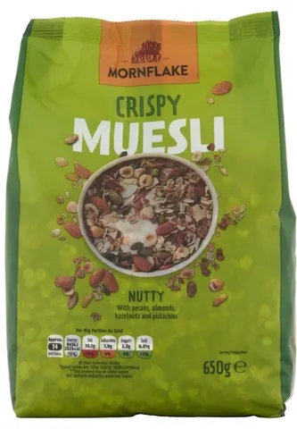 Mornflake křupavé cereálie se směsí ořechů a semínek 650g