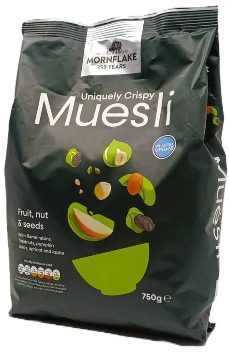 Mornflake křupavé cereálie s ořechy a sušeným ovocem 750g