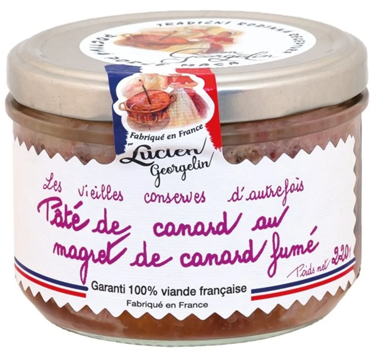 Lucien Georgelin terina s kachními prsy sklo 220g