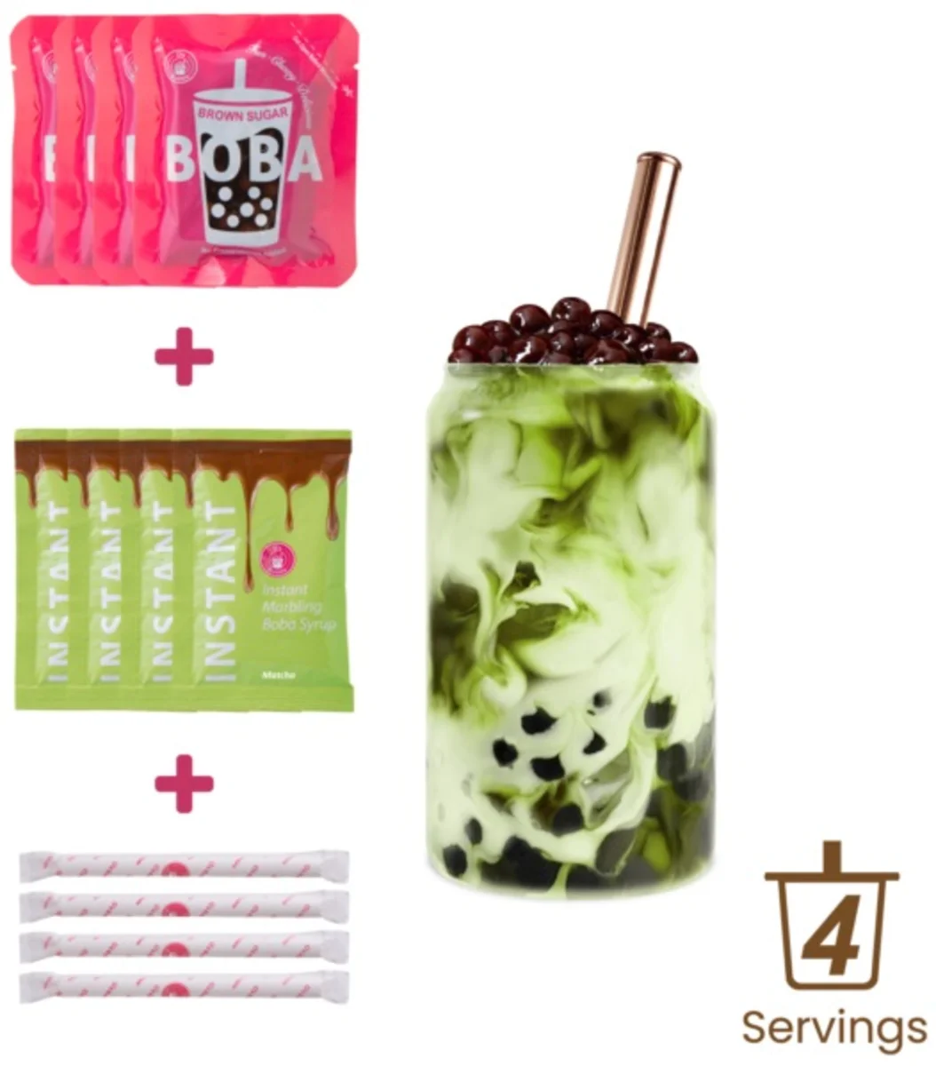 O's Bubble instantní bubble tea matcha 4x60g