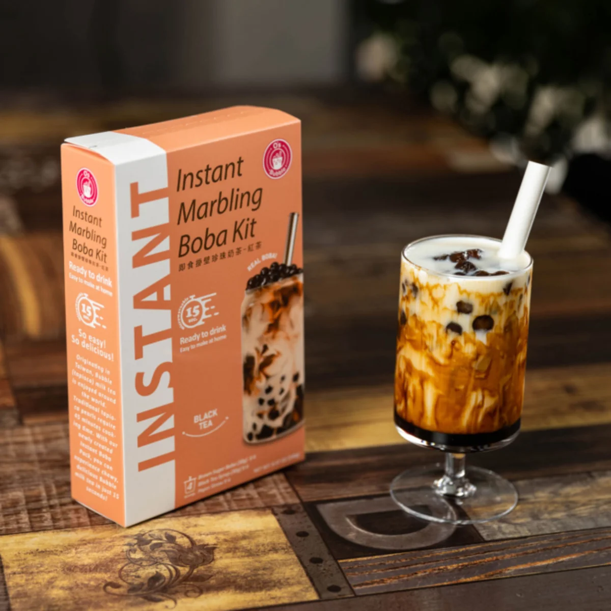 O's Bubble instantní bubble tea černý čaj 4x60g
