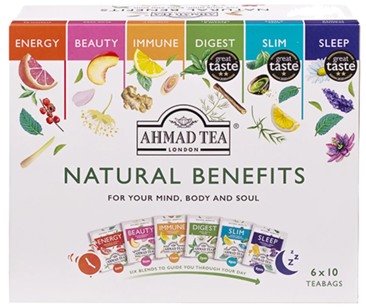 Ahmad Tea sada bylinných čajů Natural Benefits 60x2g