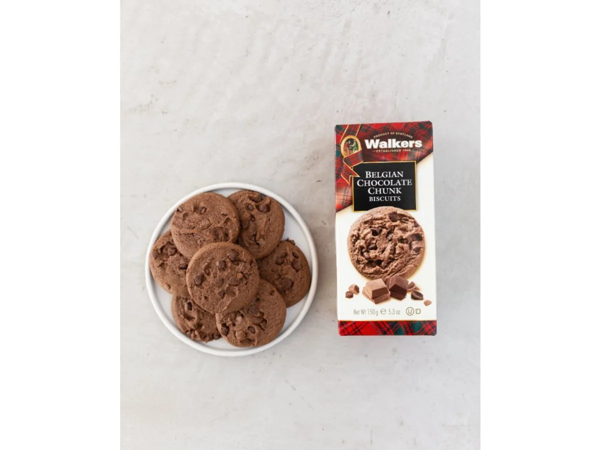 Walkers čokoládové sušenky s kousky čokolády 150g
