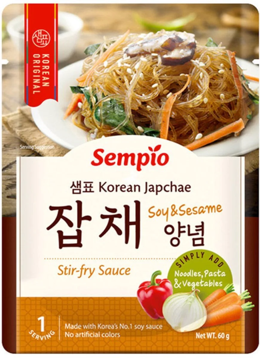 Sempio omáčka na skleněné japchae nudle 2 porce 60g