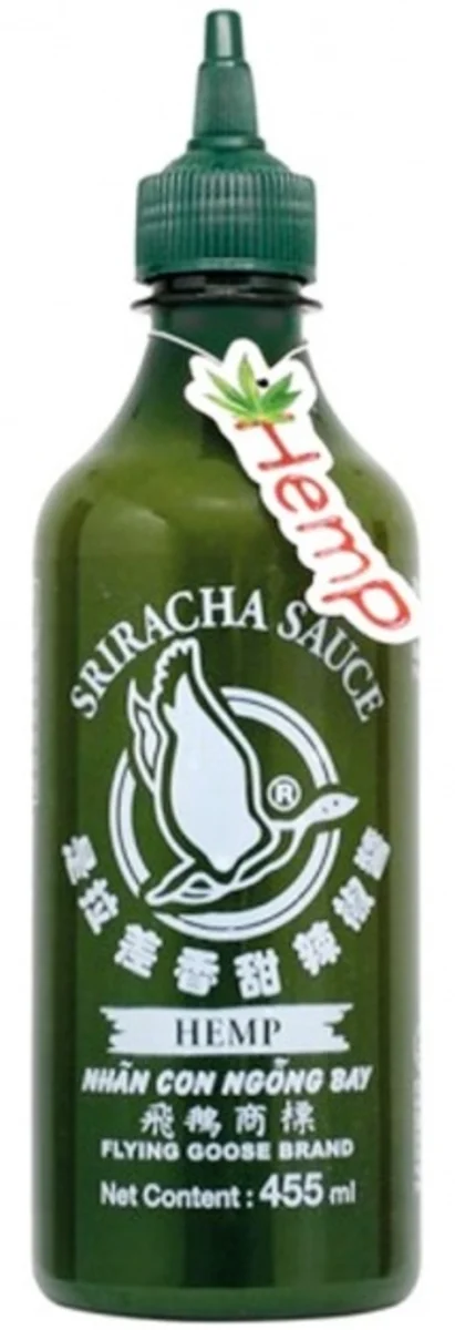 Flying Goose Sriracha Hemp chilli omáčka s konopím 455ml