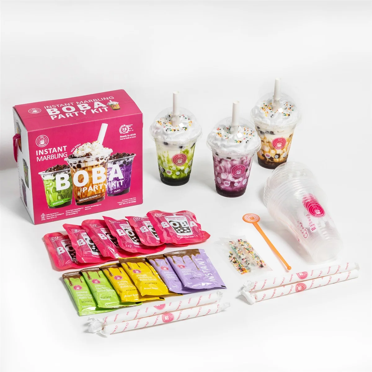 O's Bubble party kit sada na přípravu bubble tea 6 porcí 360g