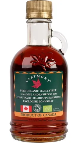 Vertmont javorový sirup grade-A Amber BIO sklo 250ml