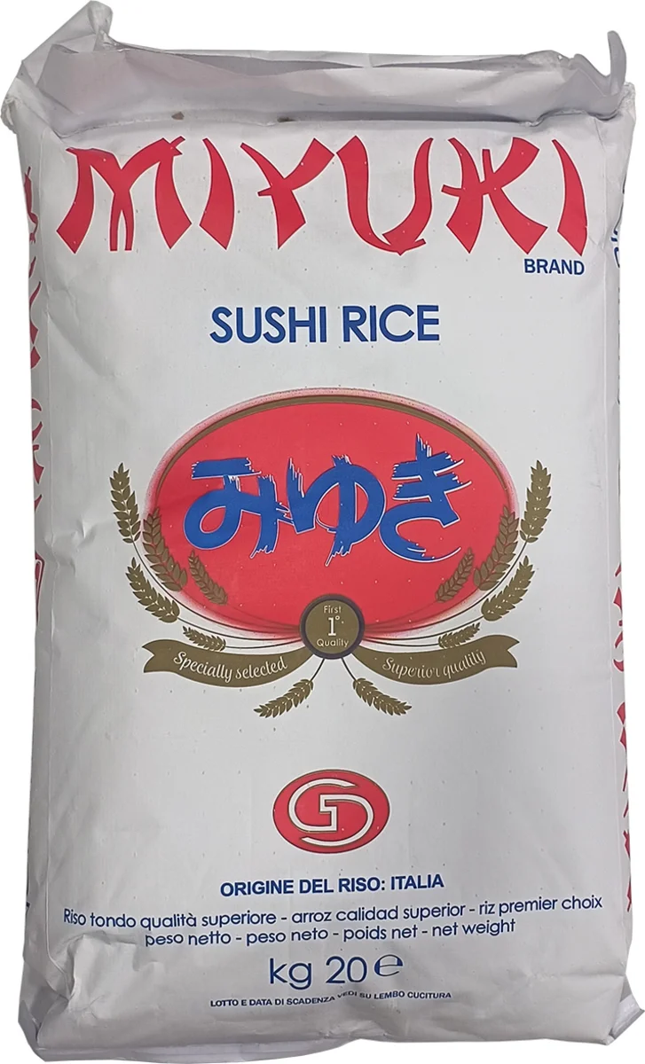 Miyuki rýže krátkozrnná na sushi 20kg