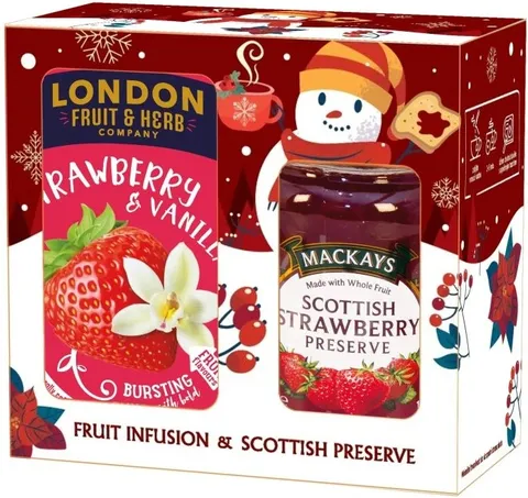 Mackay's London Jahoda s vanilkou a jahodový džem vánoční 340g