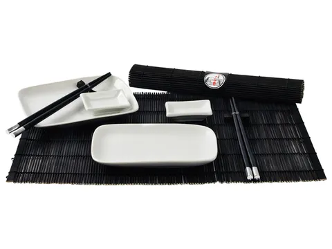 Golden Turtle jídelní sushi set pro 2 osoby černý
