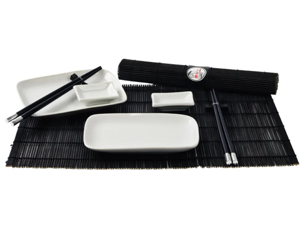 Golden Turtle jídelní sushi set pro 2 osoby černý