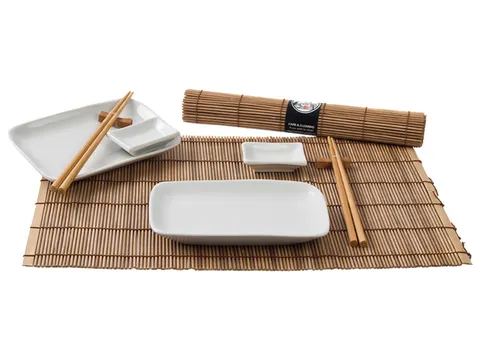 Golden Turtle jídelní sushi set pro 2 osoby dřevo