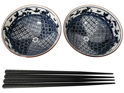 Golden Turtle dárková sada misek a hůlek motiv F