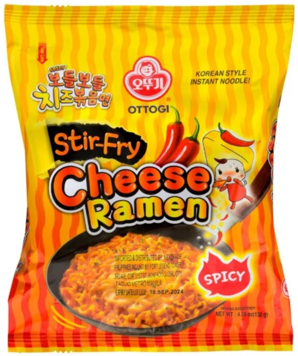 Ottogi ramen nudle sýrové stir-fry ostré 130g