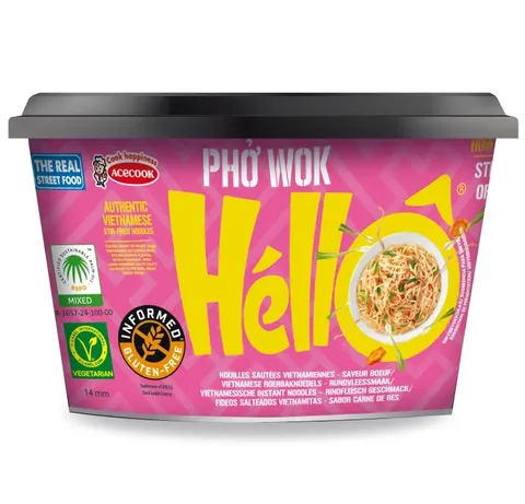 Acecook Hello Pho Wok hovězí instatní polévka 76g