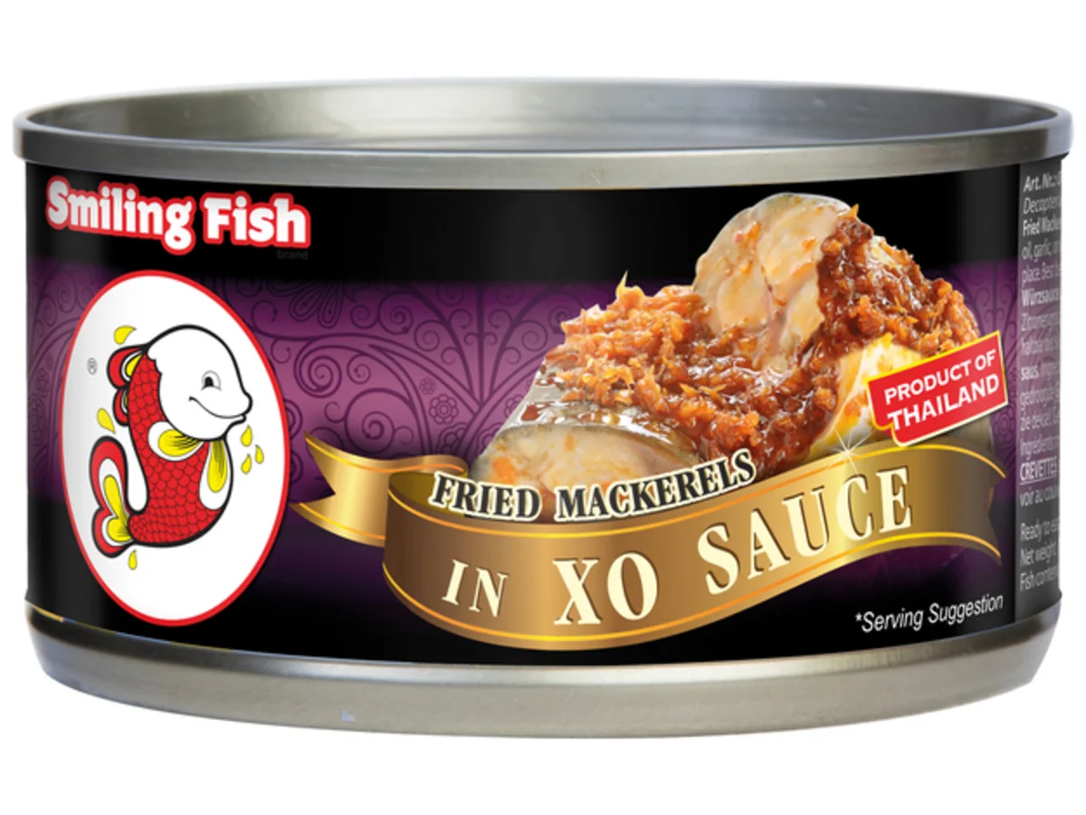 Smiling Fish smažená makrela v XO omáčce plech 160g